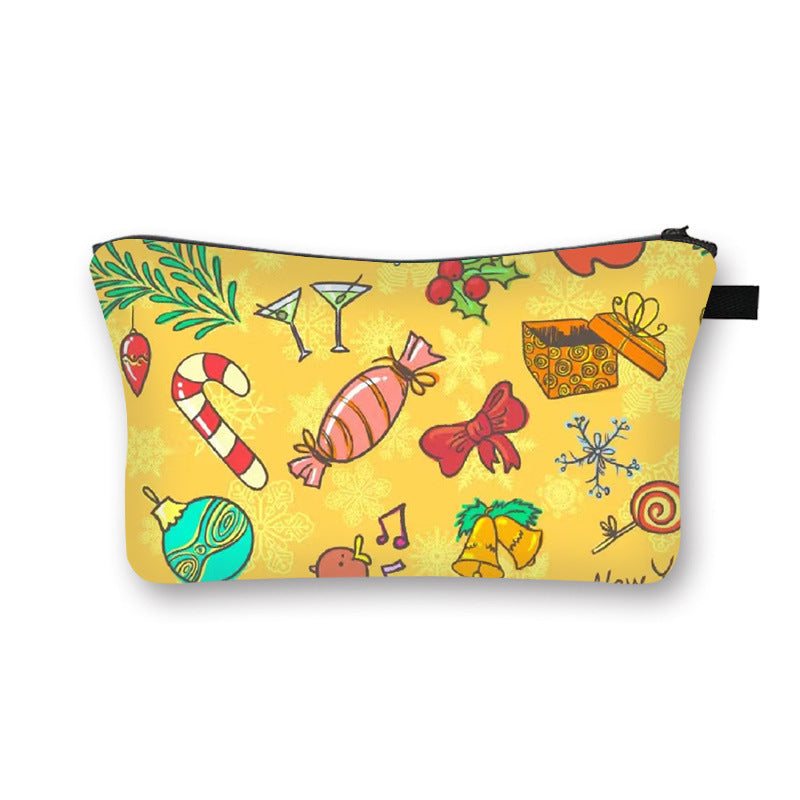 Wholesale Christmas Makeup Bags with Large Capacity Polyester Storage Bags